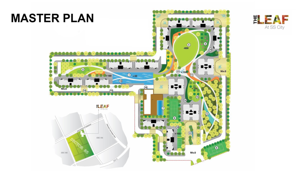 SS Group The Leaf Sector 85 master plan