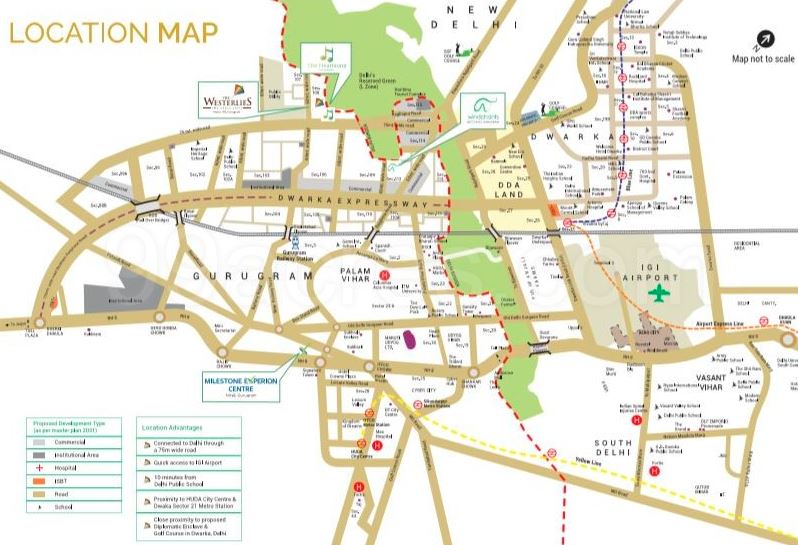 Experion plots dwarka expressway Gurgaon Location map