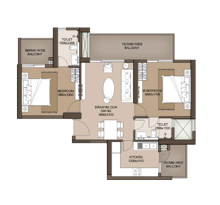 M3M Heights Sector 65 Floor Plan