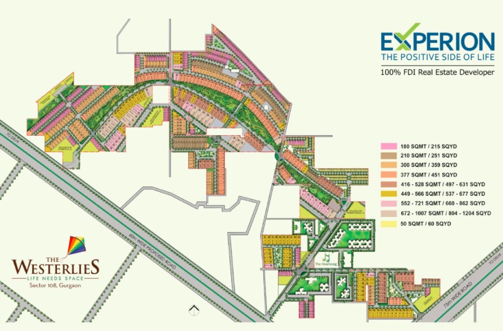 Experion westerlies plots sector 108 Site Plan