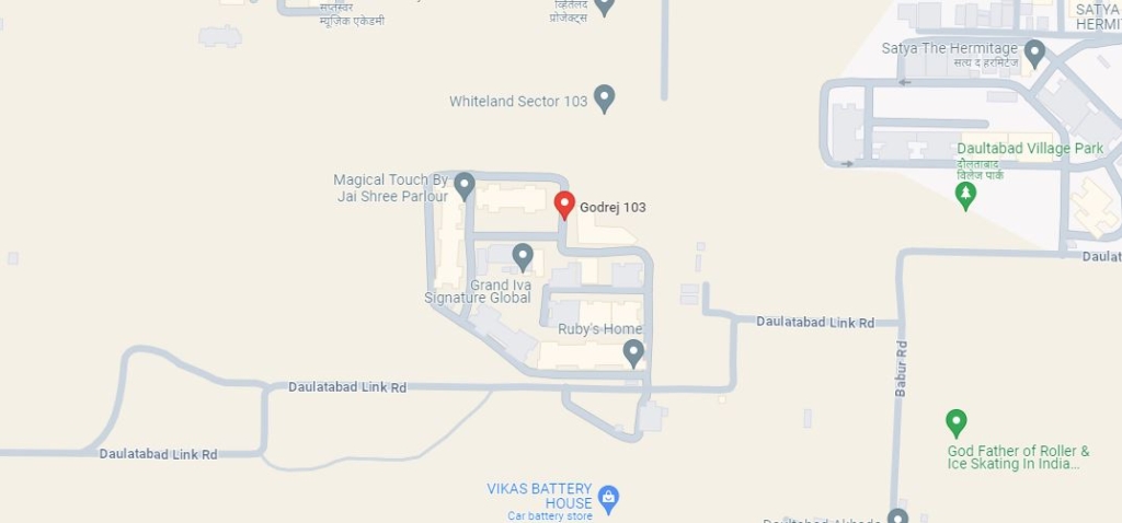 Godrej 103 Location map